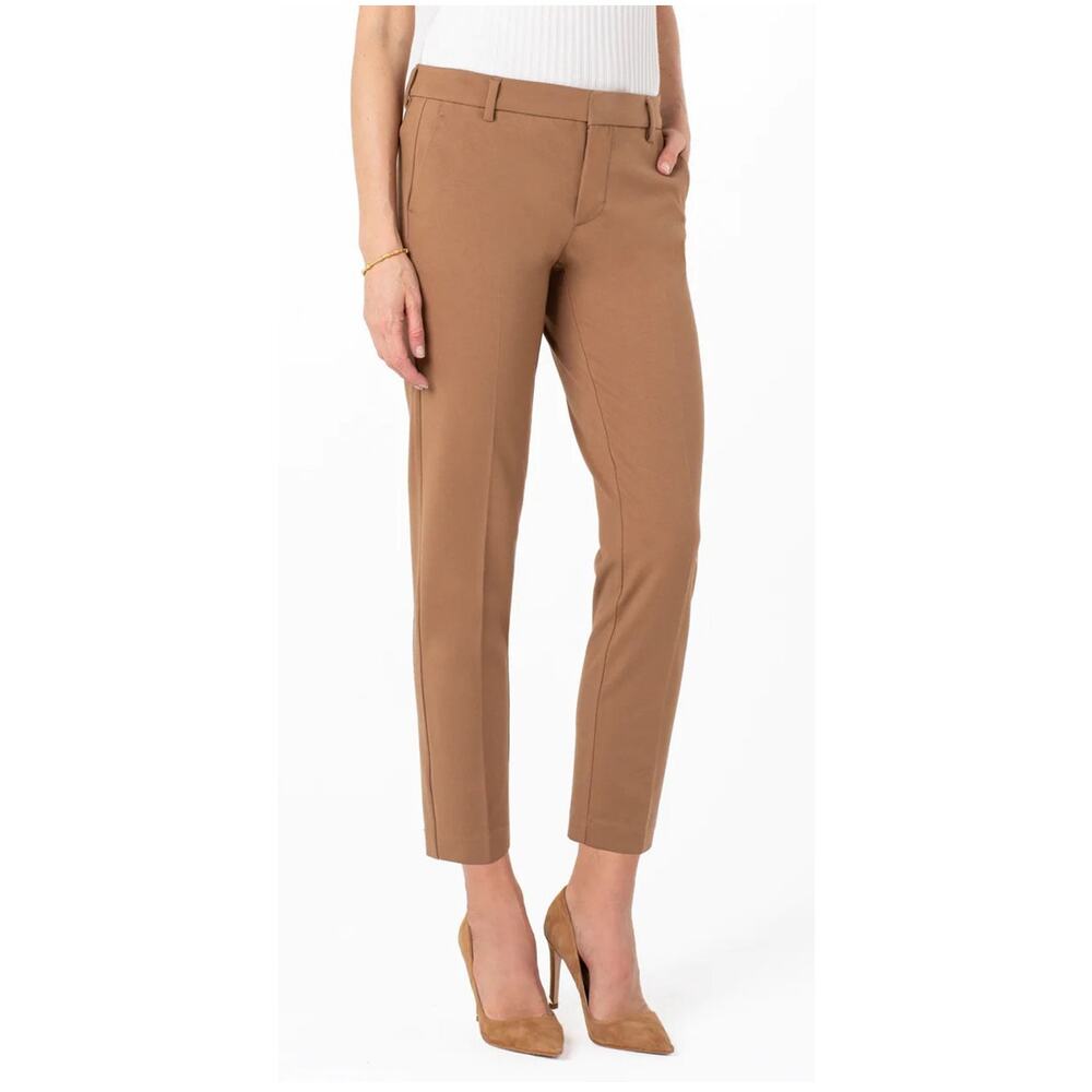 Women's Tan Ankle Pants - Picture 2 of 11
